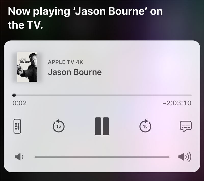   Siri-to-TV on Apple TV 