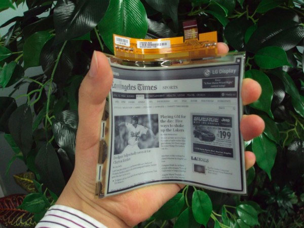 LGâ€™s flexible E-Ink display