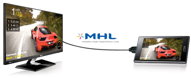 MHL can connect  your smartphone to the TV