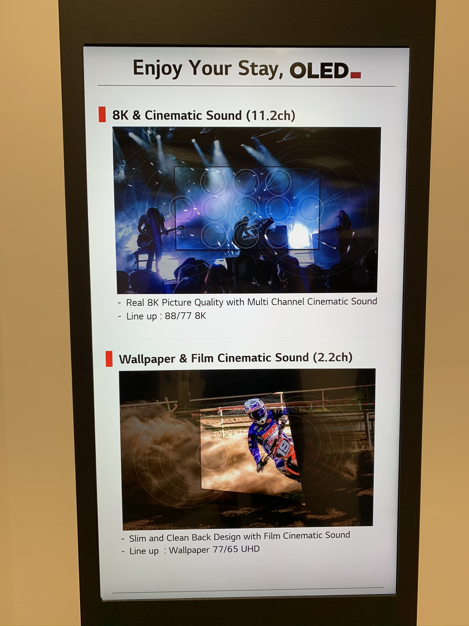 Wallpaper OLED with cinematic sound (like Sony's acoustic surface)