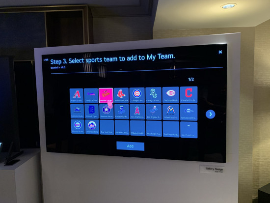 LG GX Gallery OLED and LG's sports alerts