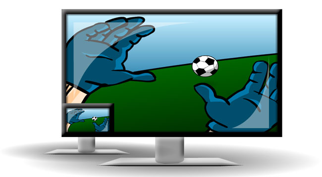 Click to enlarge 6.1” LCD compared to 30” LCD – but with same 2560x1600 pixel resolution