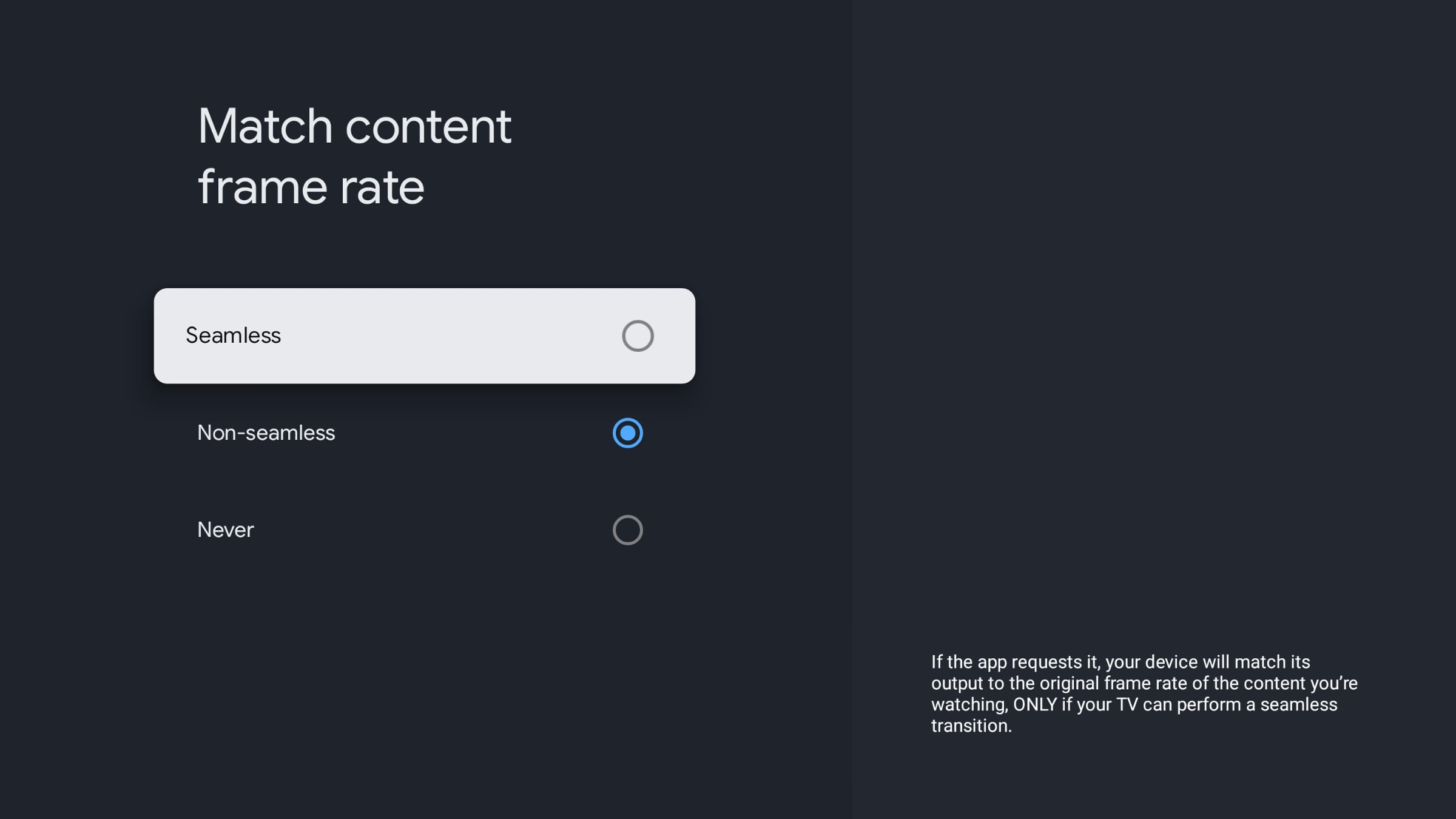 First Chromecast and Android 12's rate matching is a in progress - FlatpanelsHD