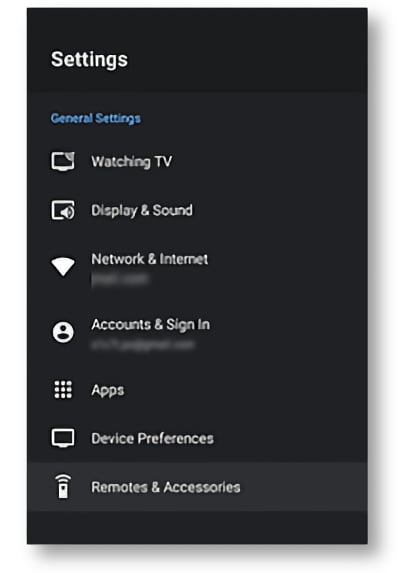 Settings menu Android 9