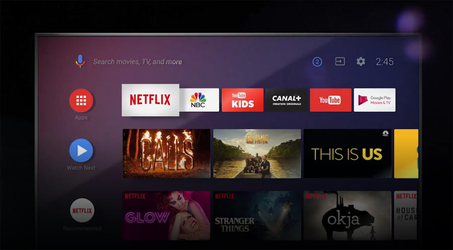 Android TV new user interface