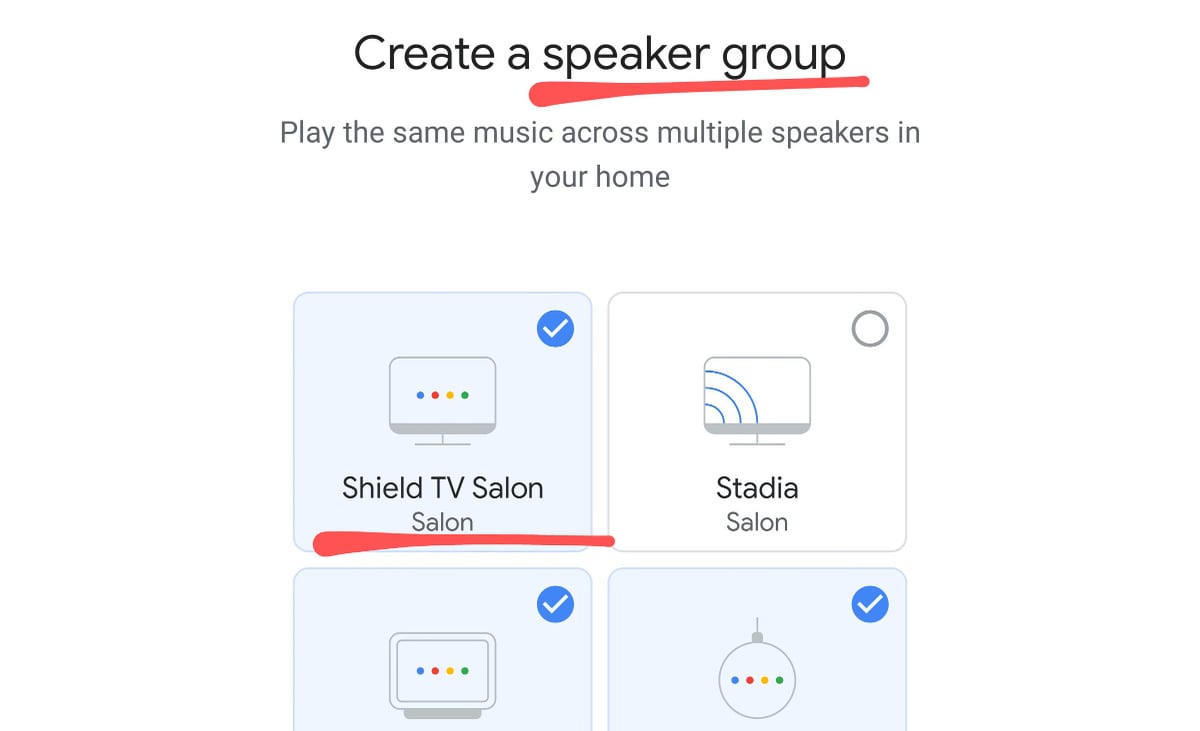 Android TV speaker groups