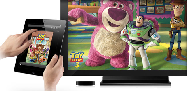 iPhones/iPads/iPods can act as remotes from the current Apple TV box