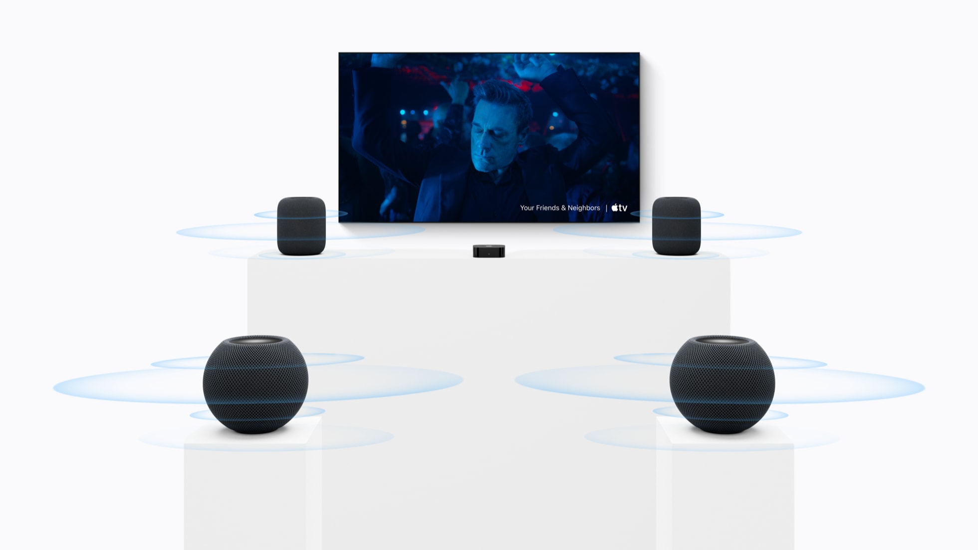 Apple TV 4K HomePods