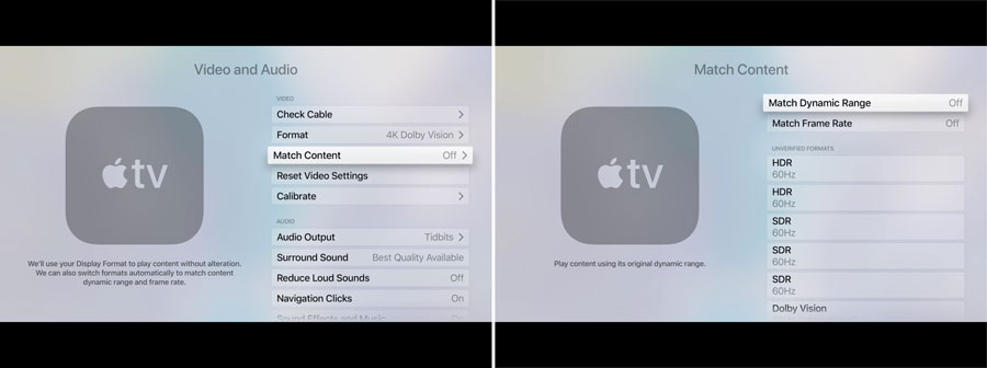  Apple TV 4K mode switching 