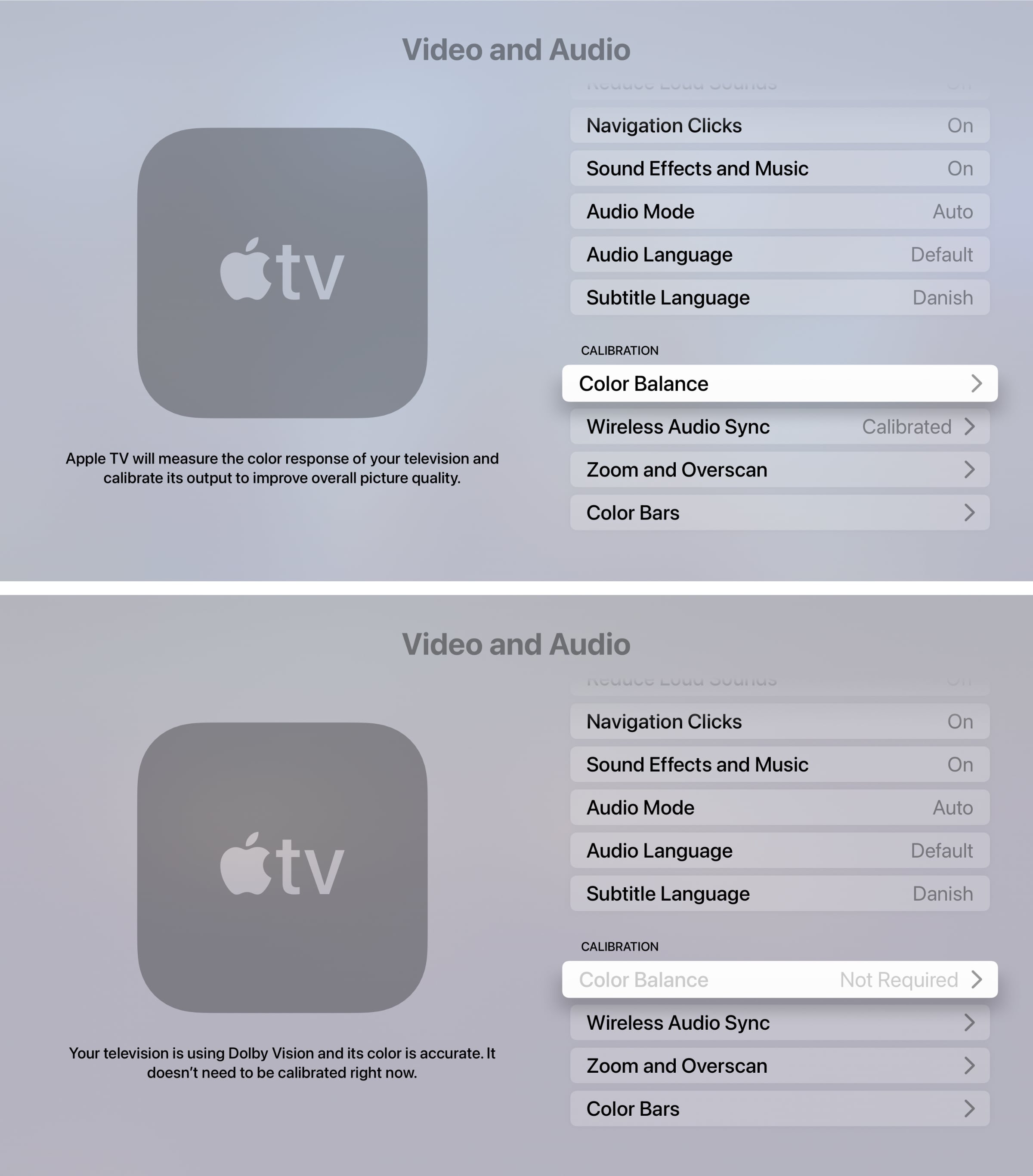 letvægt Arkitektur kor Apple's 'Color Balance' calibration is also coming to previous Apple TVs -  FlatpanelsHD