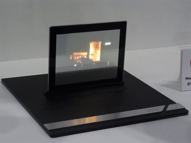 Click to enlarge AUO’s 6.1-inch transparent OLED