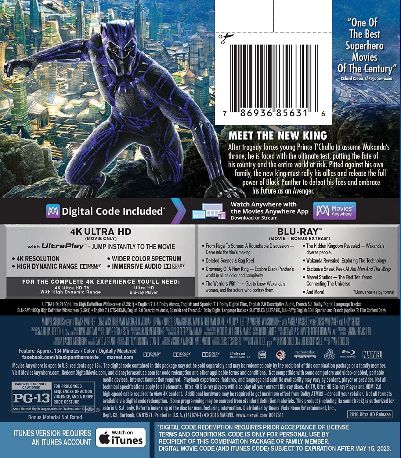 Black Panther UHD Blu-ray Black Panther UHD Blu-ray