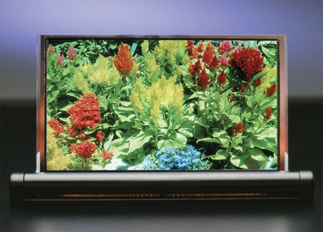Click to enlarge A 4.3-inch prototype OLED display made with DuPont’s inkjet printing