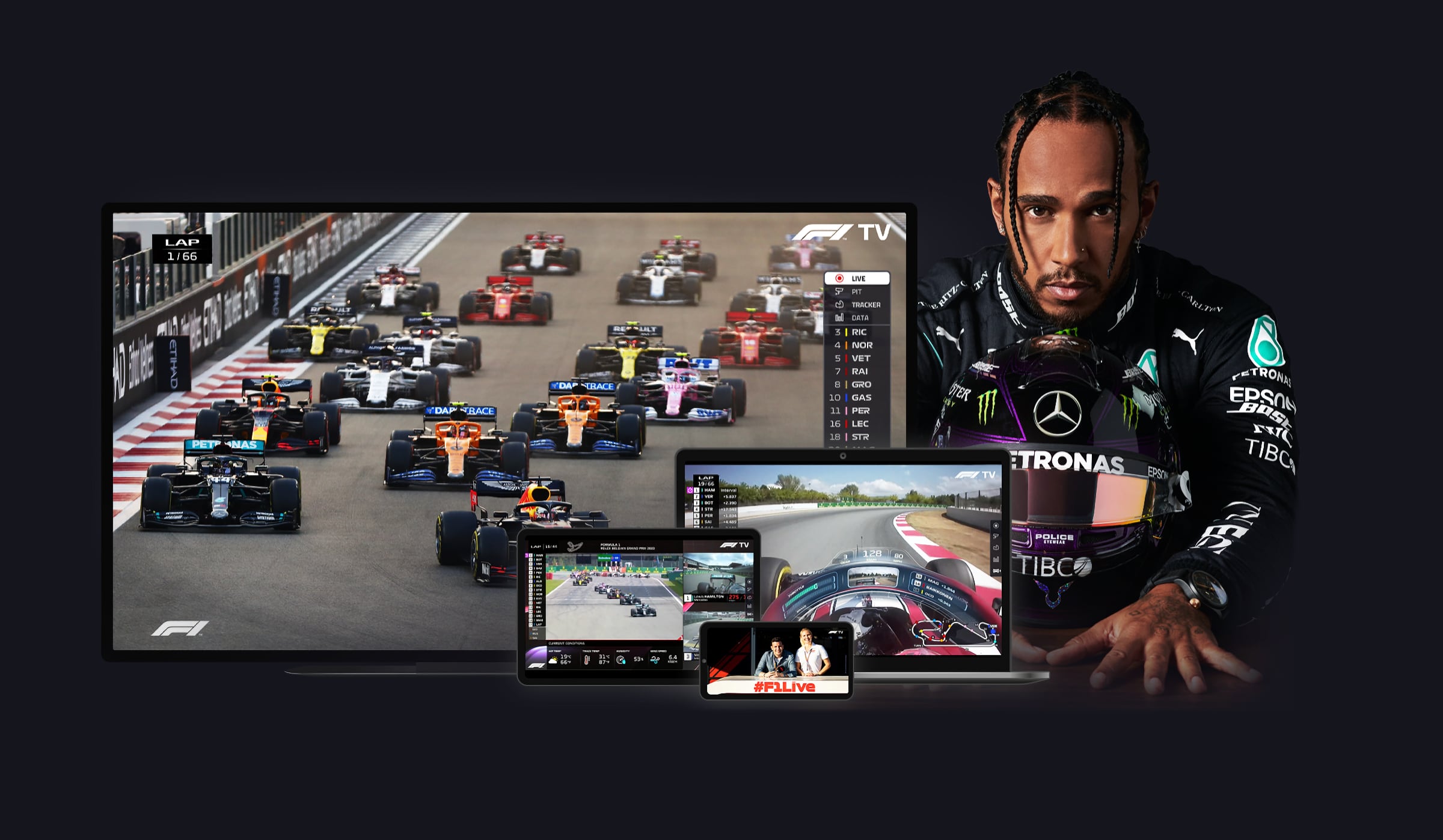 f1 tv pro simultaneous streams