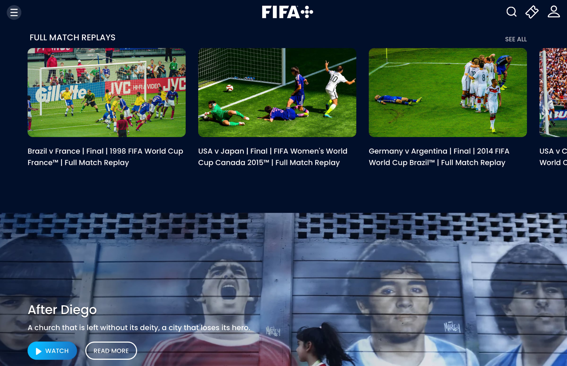 FIFA+  Free Streaming Original Movies & Sport