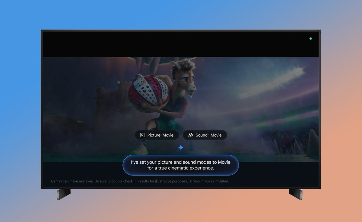 Gemini Google TV settings