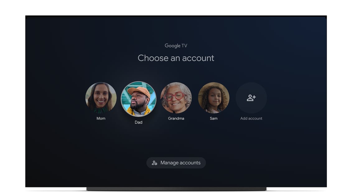 Google TV user profiles Google TV user profiles