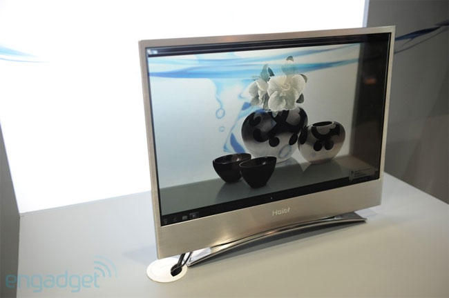 Click to enlarge Haier’s transparent 22-inch display