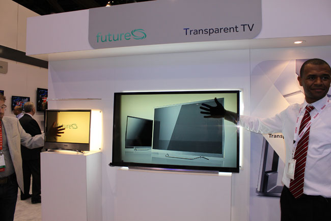 Click to enlarge Haier’s transparent 46-inch TV