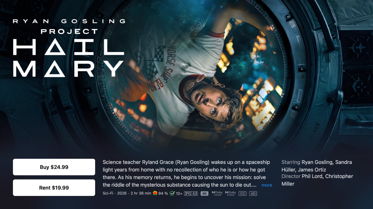 Project Hail Mary 4K