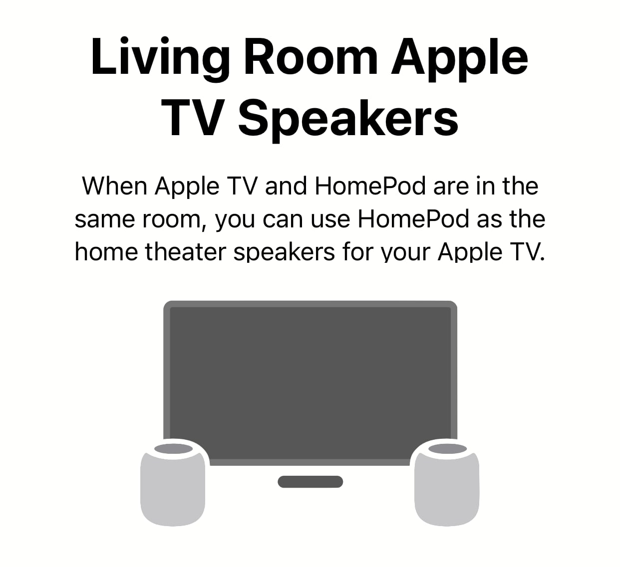 Apple TV HomePod pairing