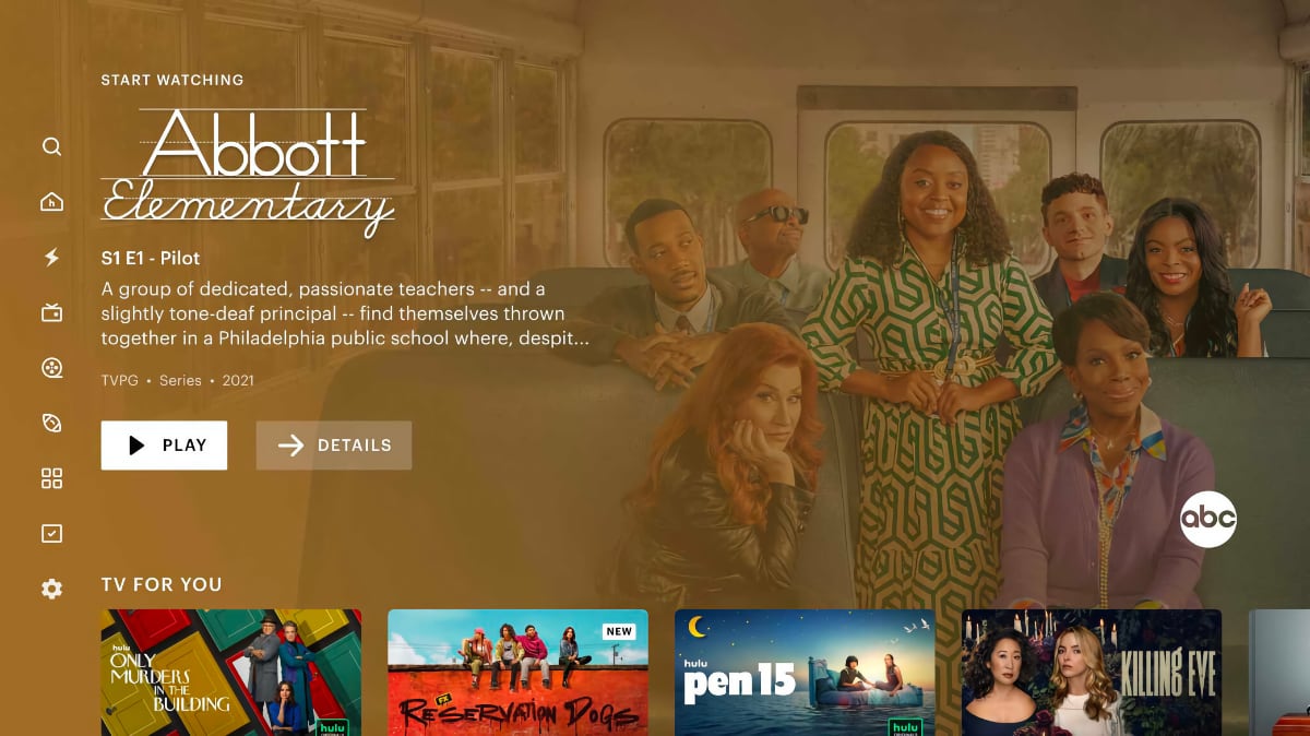 Hulu sidebar