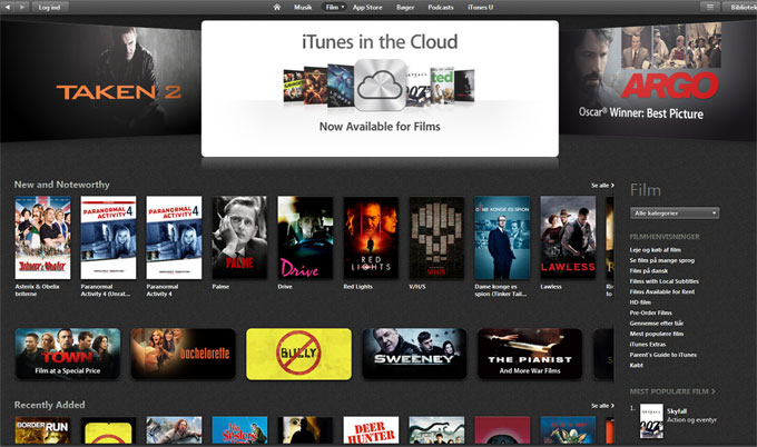 Click to enlarge iTunes in the Cloud