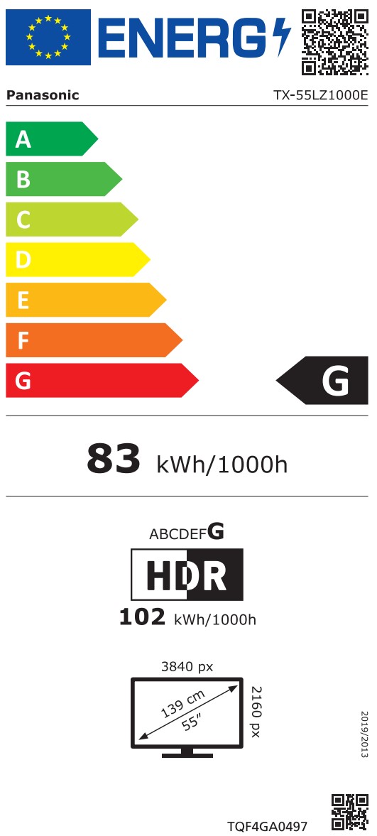 55LZ1000 energy label