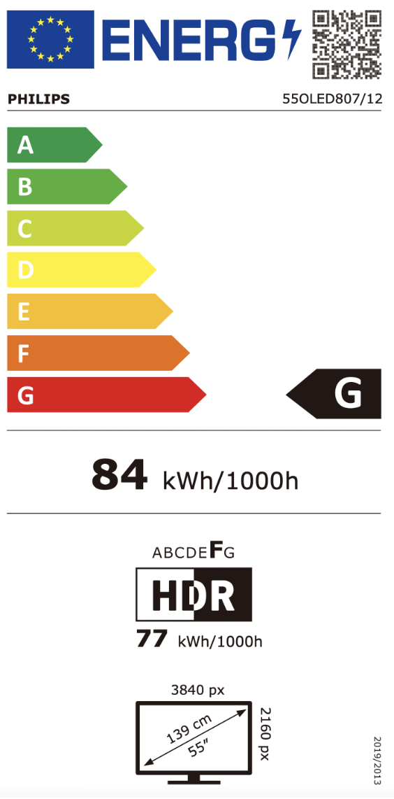 55OLED807 energy label 55OLED807 energy label