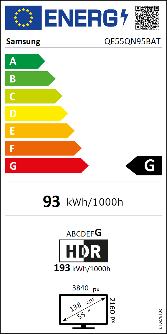 55QN95B energy label 55QN95B energy label