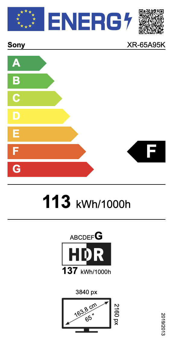 65A95K energy label 65A95K energy label