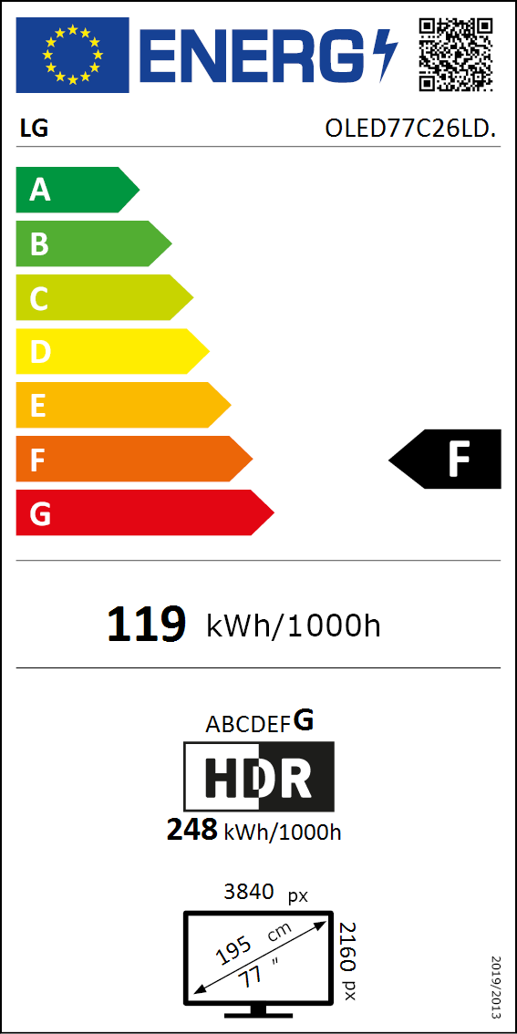 OLED77C2 energy label