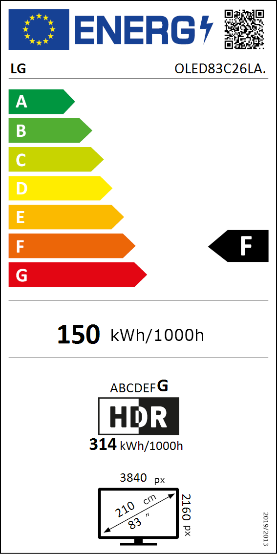 OLED83C2 energy label