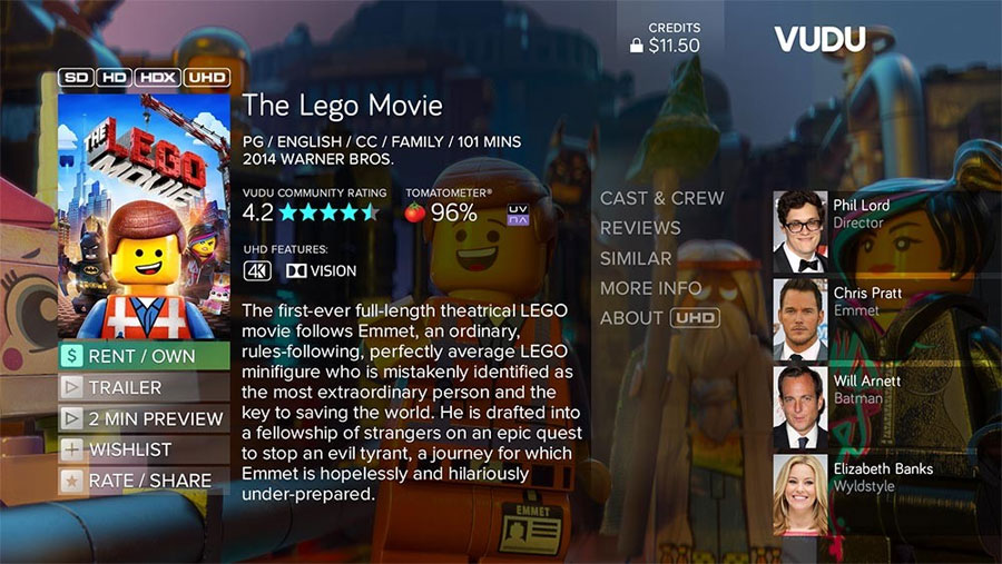 Lego movie in 4K