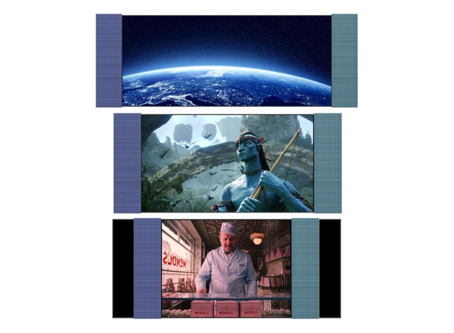 LG 21:9 TV with moving speakers LG 21:9 TV with moving speakers