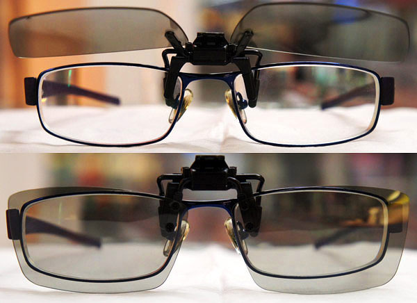 Click to enlarge LGs clip-on 3D glasses