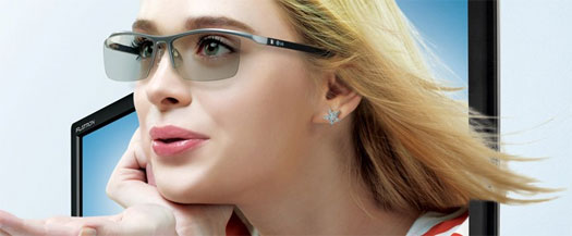 Click to enlarge Cinema 3D TVs use these elegant 3D glasses