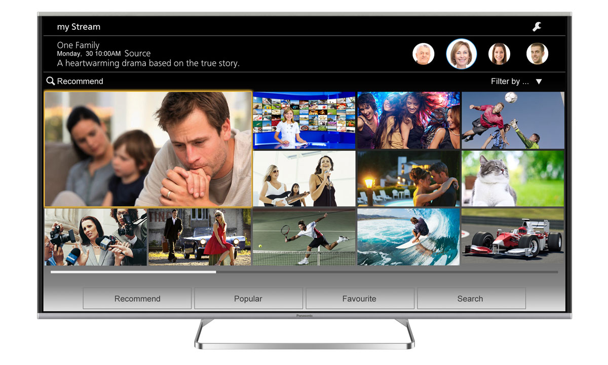 Panasonic Smart Viera TV - Swipe to share and browse the web* 