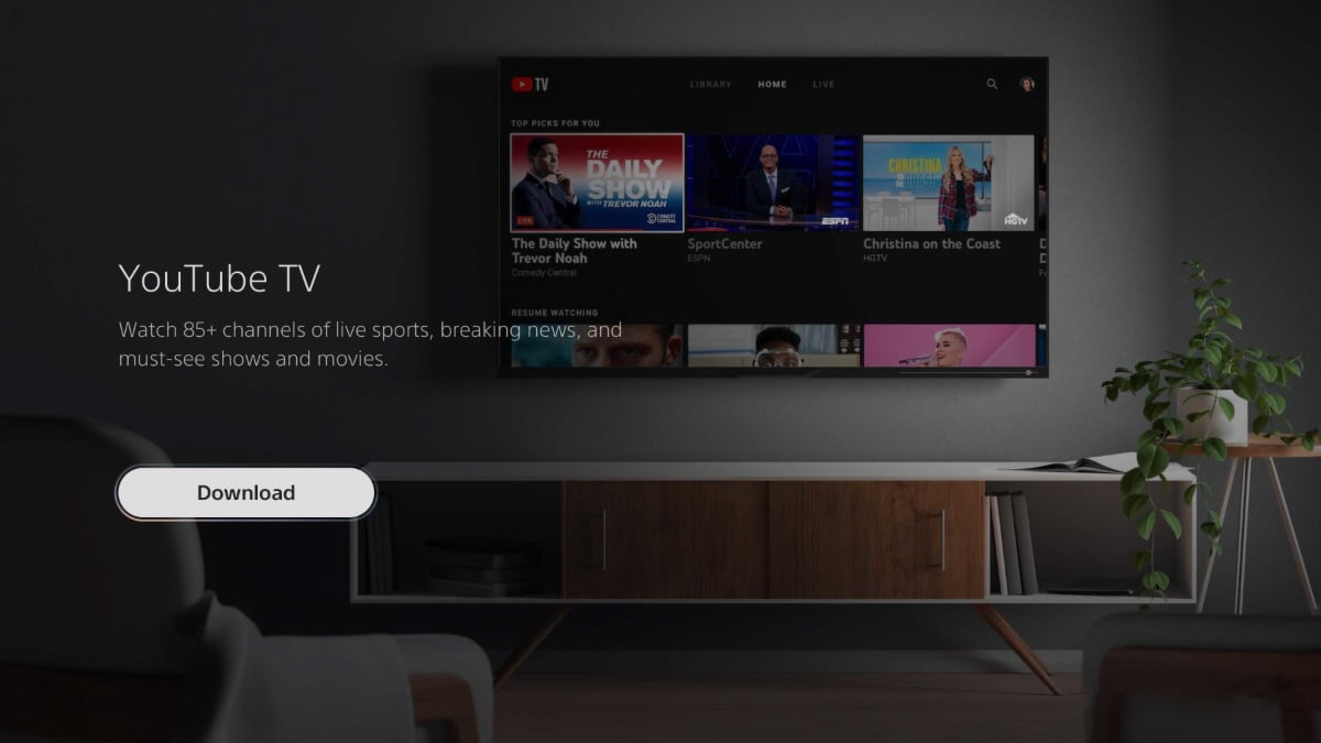 YouTube TV PS5