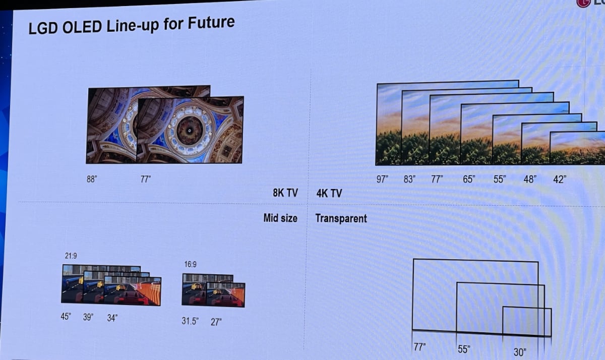 LG OLED roadmap