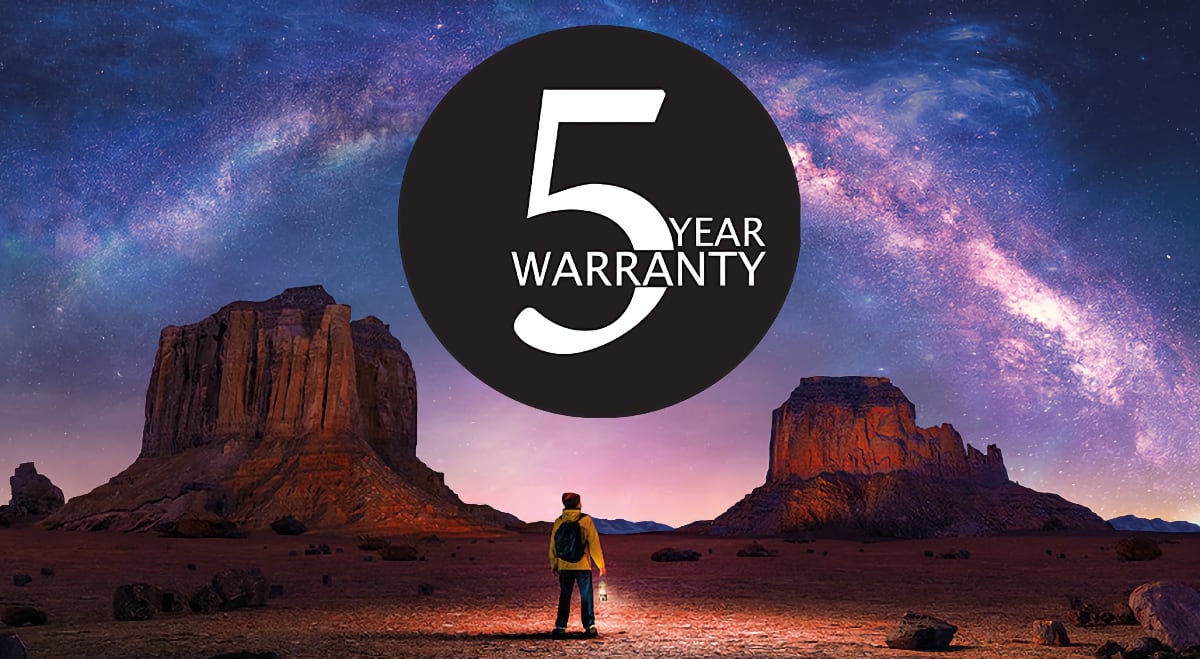 Panasonic 5-year warranty
