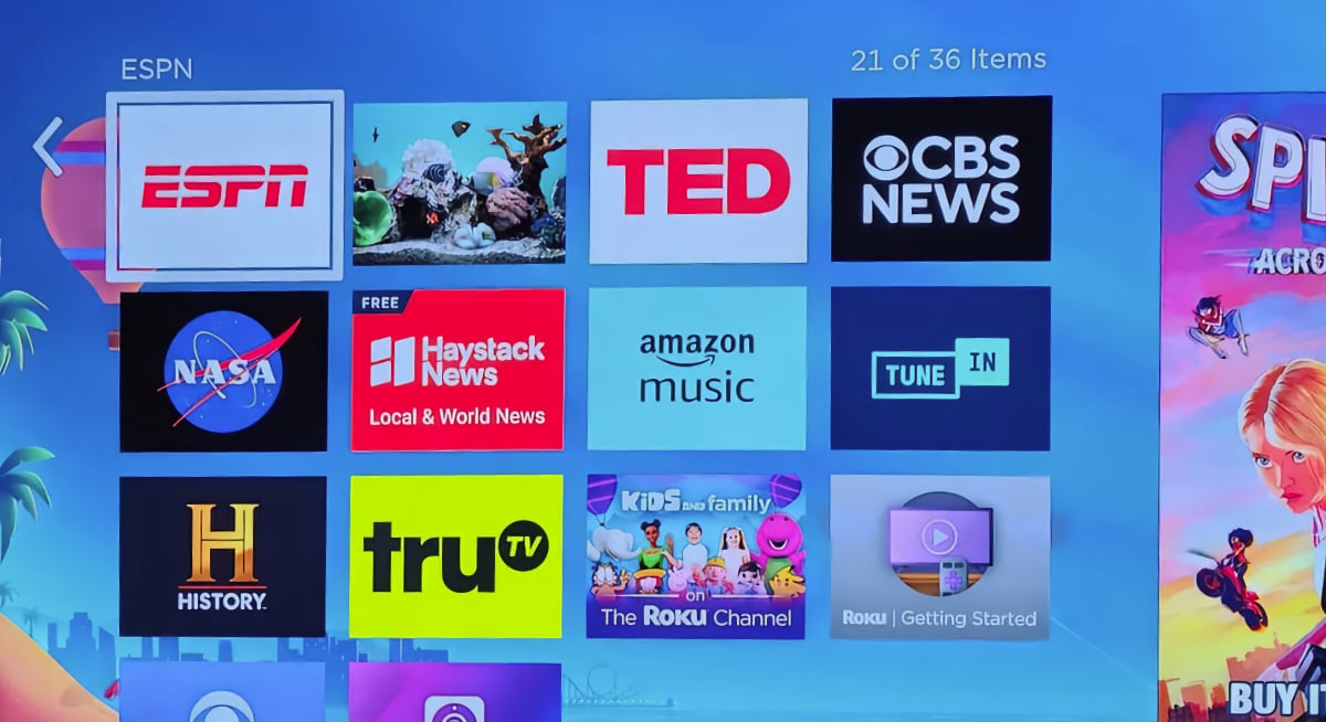 Roku homescreen 2023