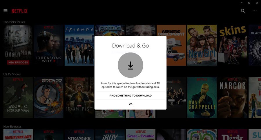 Netflix download Windows 10