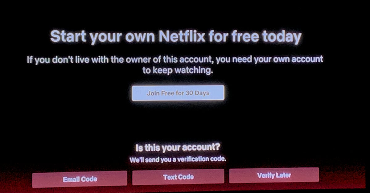 Netflix password-sharing