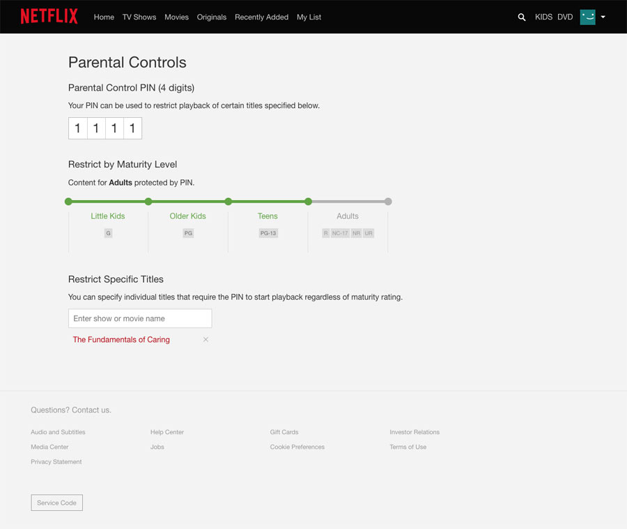 Netflix parental controls Netflix parental controls