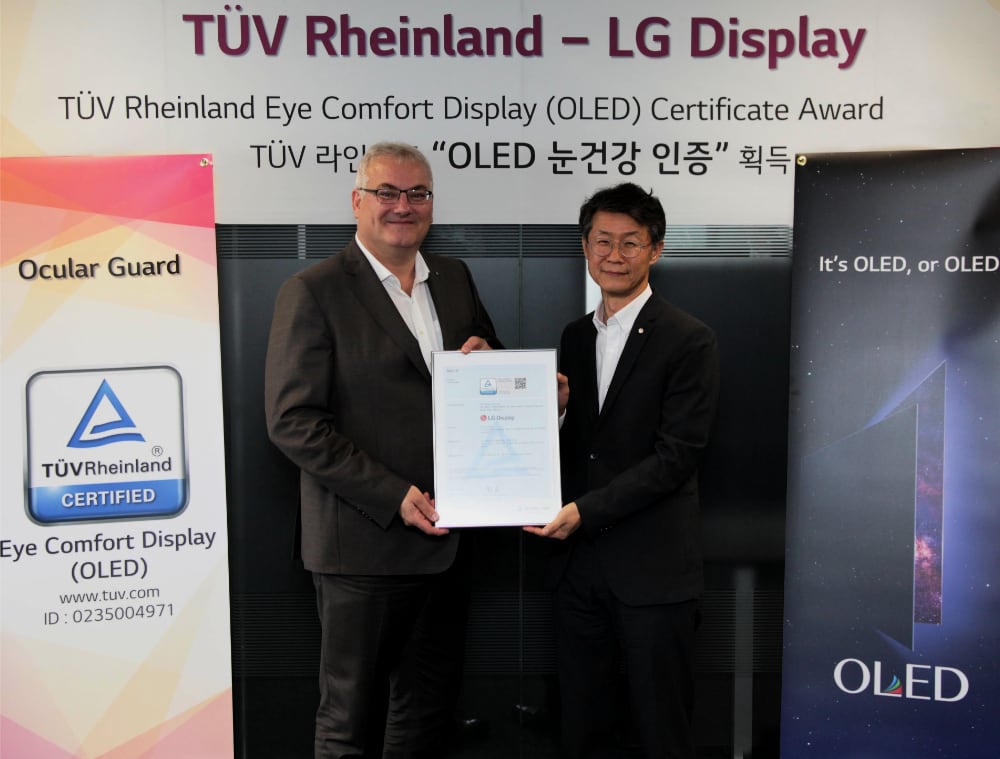 OLED TV receive eye comfort certification