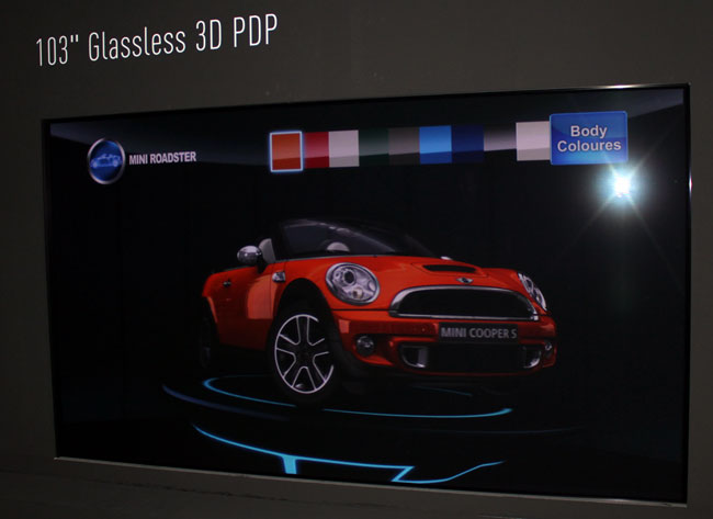 Click to enlarge Panasonic’s 103-inch 3D TV is not impressive