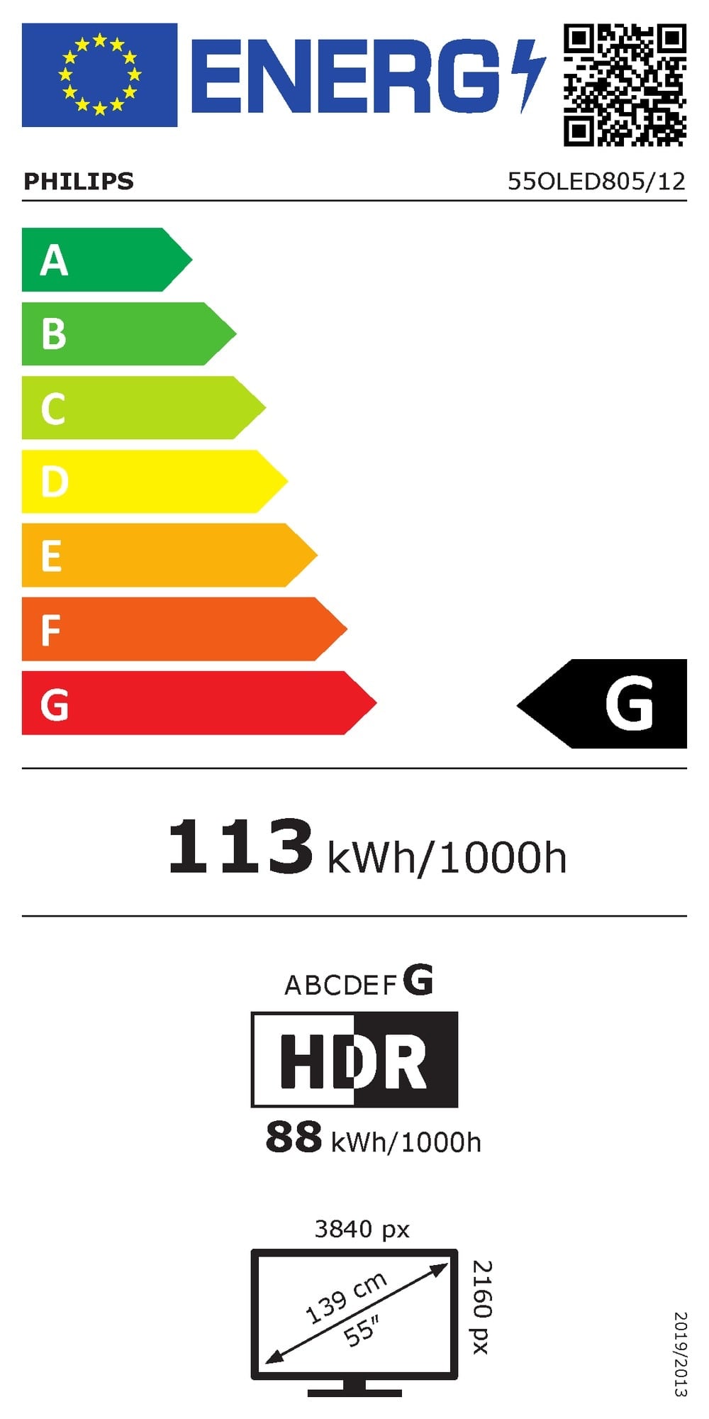 Philips OLED energy consumption