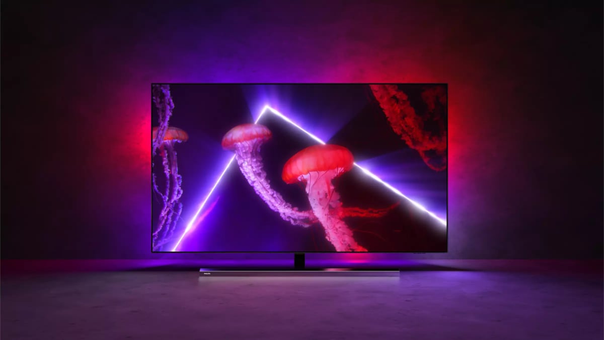 The Ambilight TV of Philips with dynamic surround light.