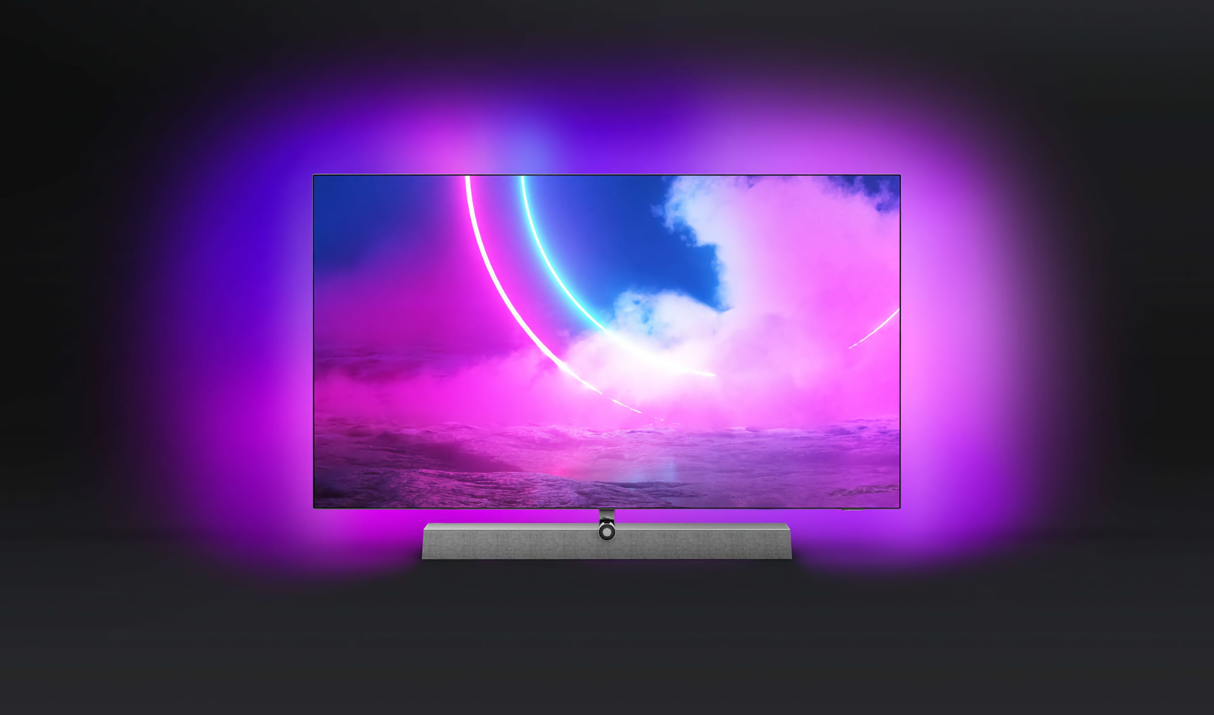 The Ambilight TV of Philips with dynamic surround light.